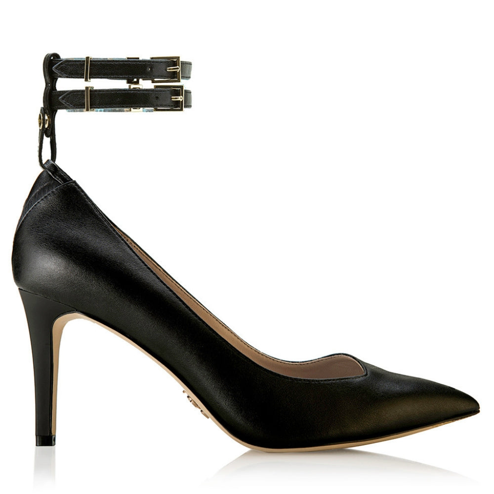 Reversible Double Ankle Shoe Straps on Designer Heel