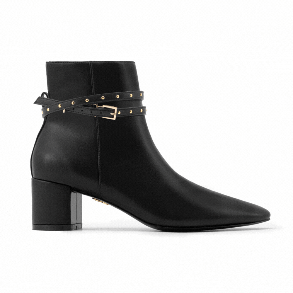 Vegan leather ankle boots for women - Grey Hedy boots
