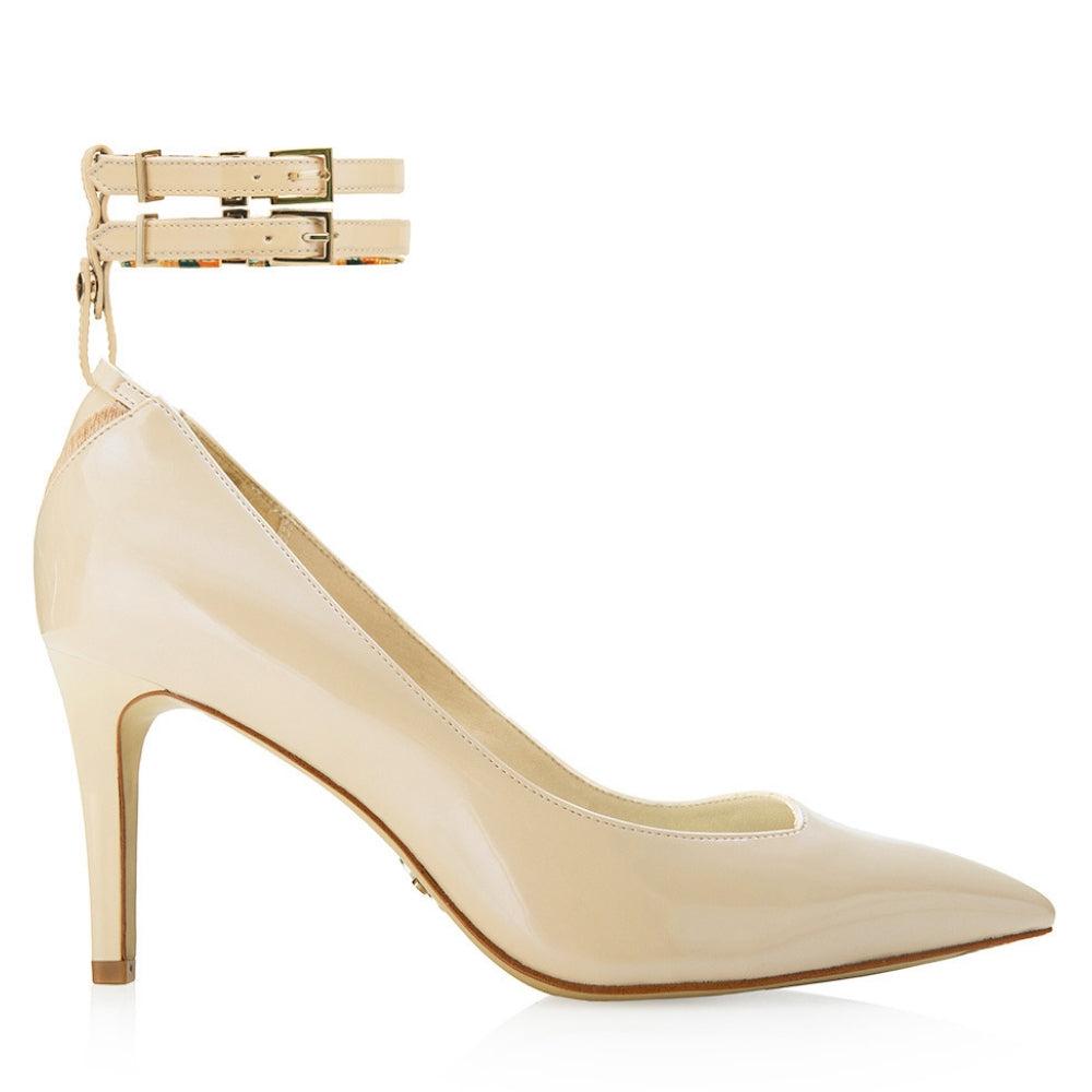 Gold shoe straps best sale