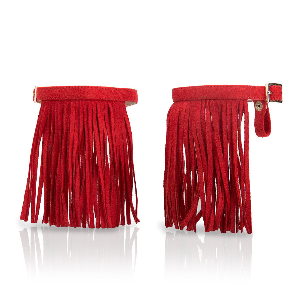 Fringe Volcano Red - Detachable Fringe Shoe Accessory