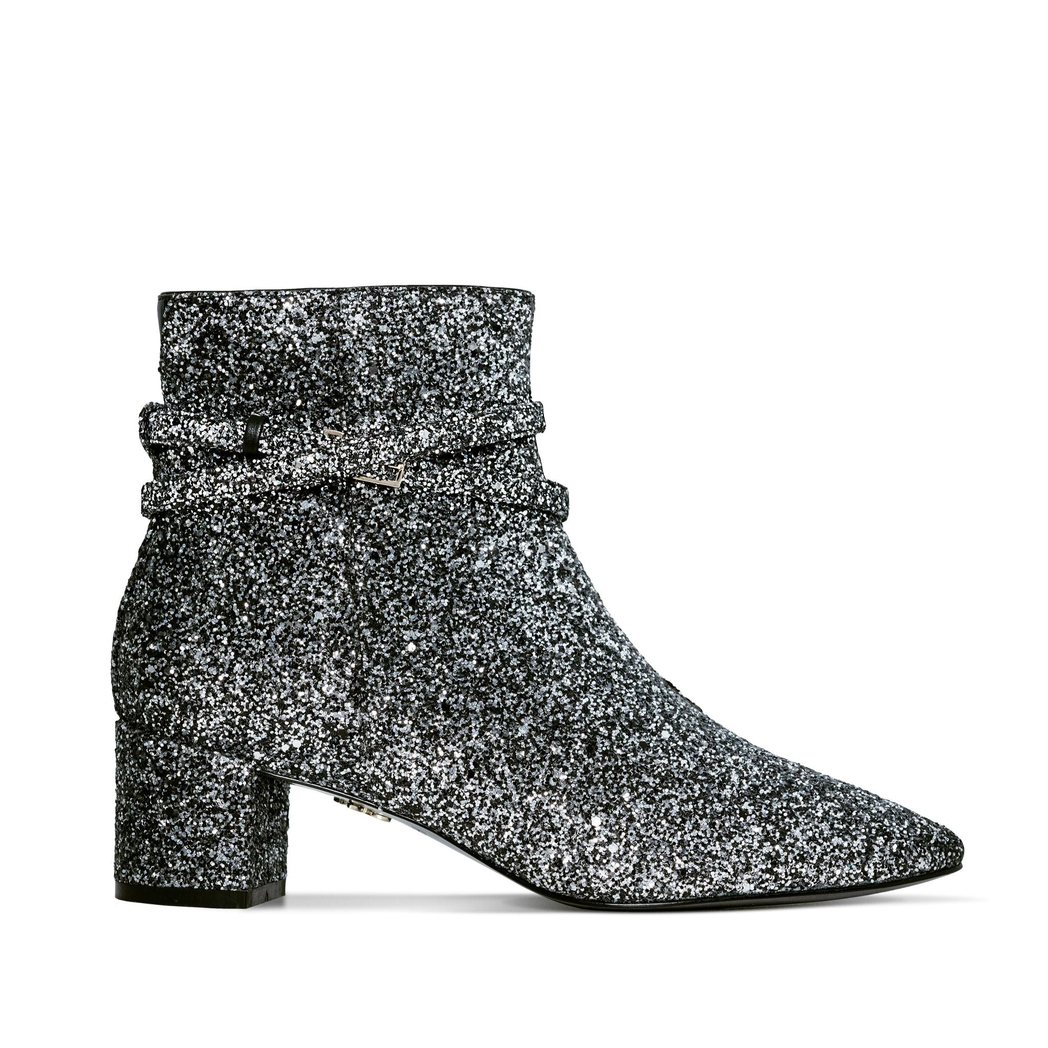 HEDY Ankle Boots in Diamond Dust Glitter- Sustainable Vegan Recycled ...