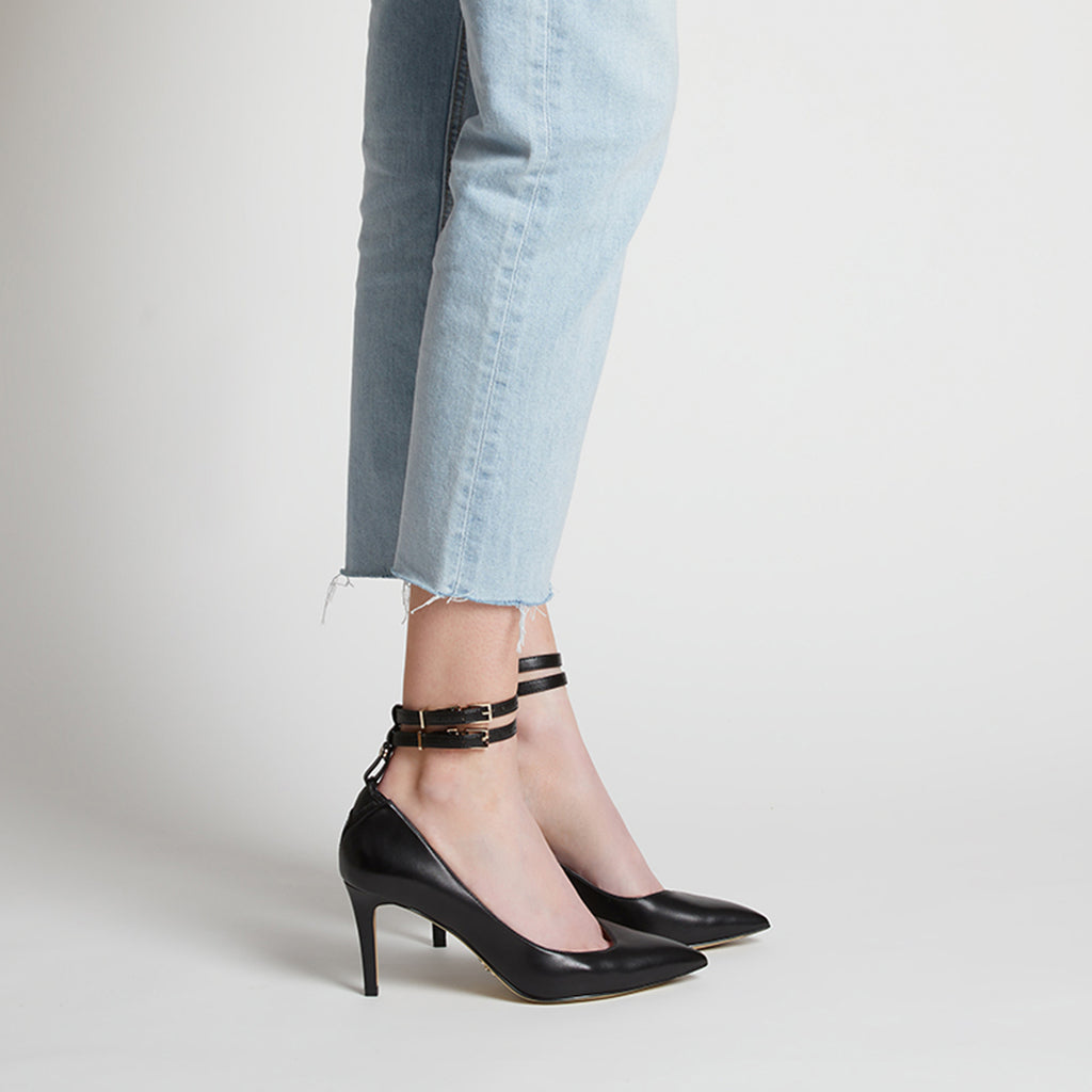 Reversible Double Ankle Shoe Straps on FRIDA Heels