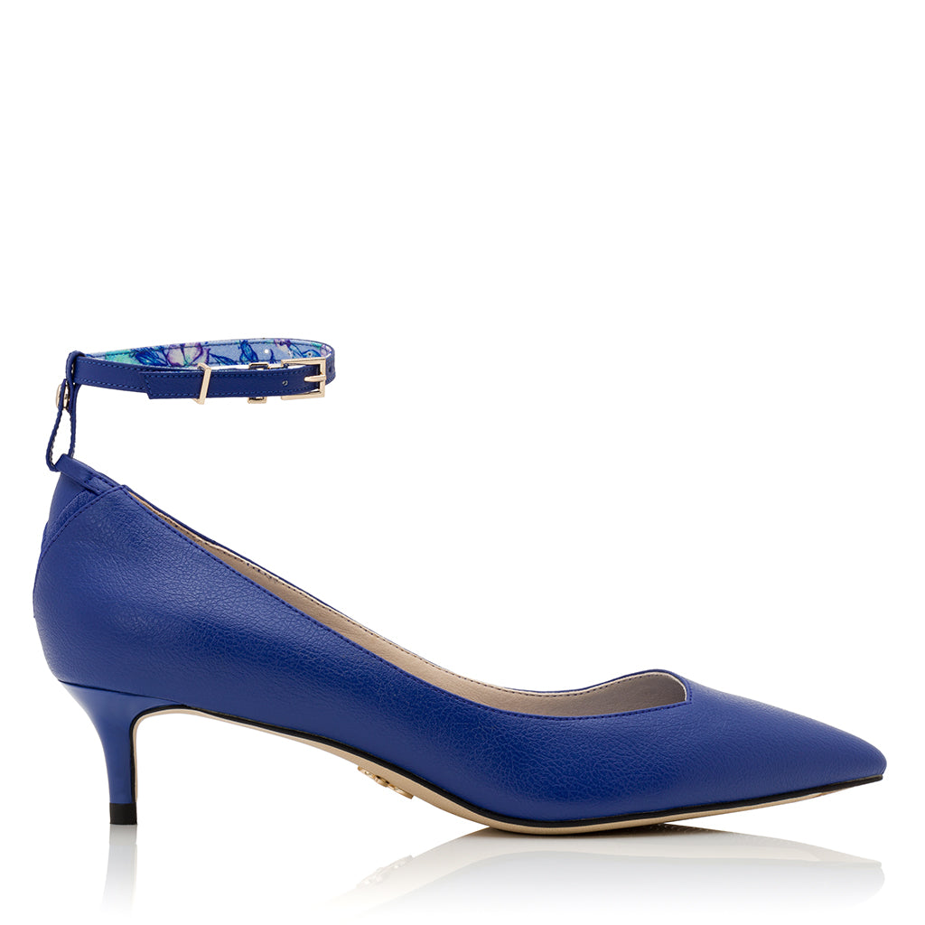 Luxury Vegan Kitten Heel Shoe with Strap